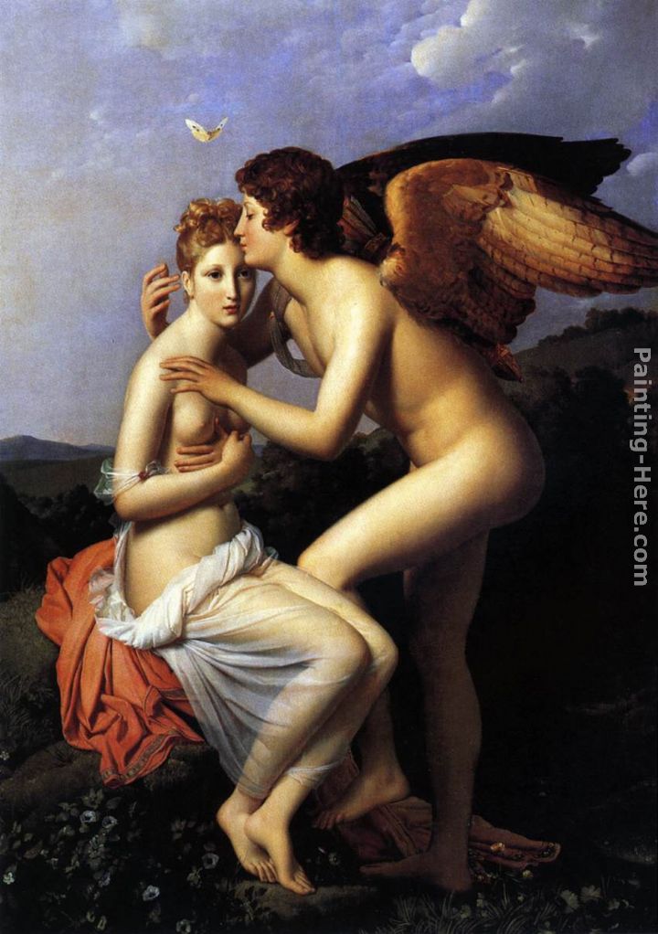 Cupid and Psyche painting - Francois Gerard Cupid and Psyche art painting